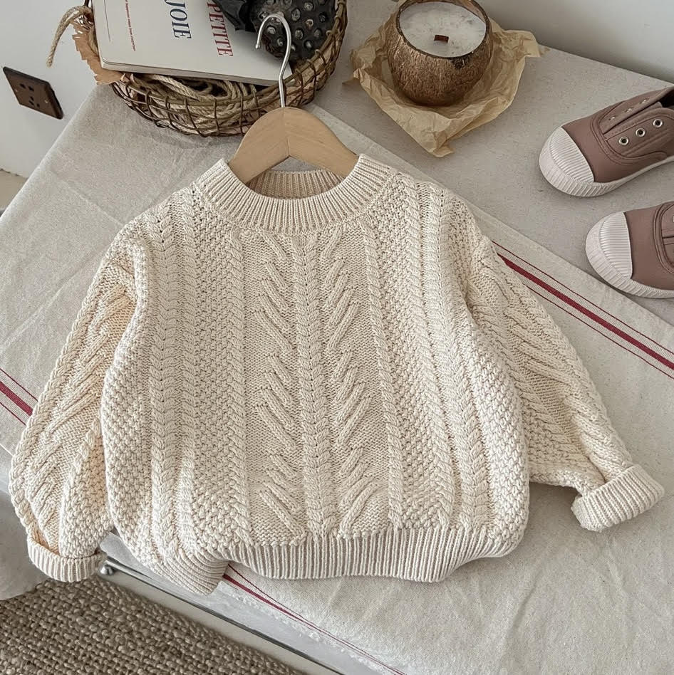 Eden - Cable Knit Sweater- Cream