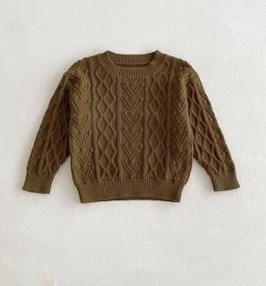 Sidney - Cable Knit Sweater- Green