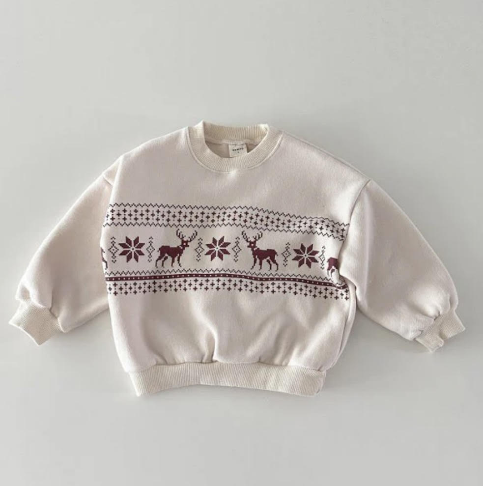 Lee - Holiday Crewneck- Cream